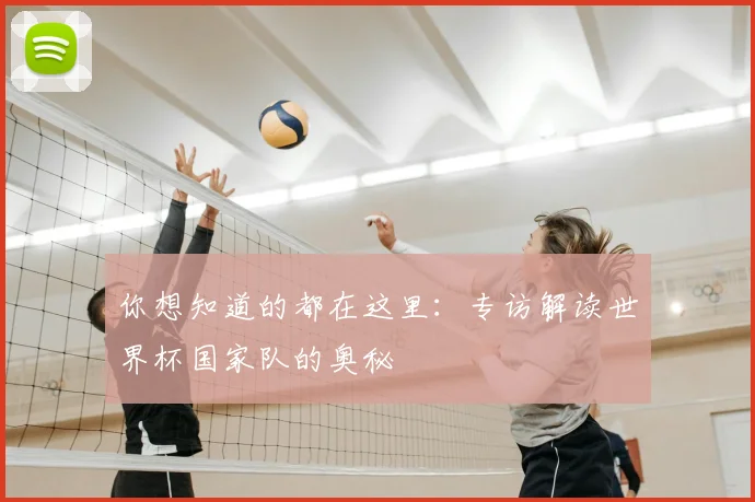 你想知道的都在这里：专访解读世界杯国家队的奥秘
